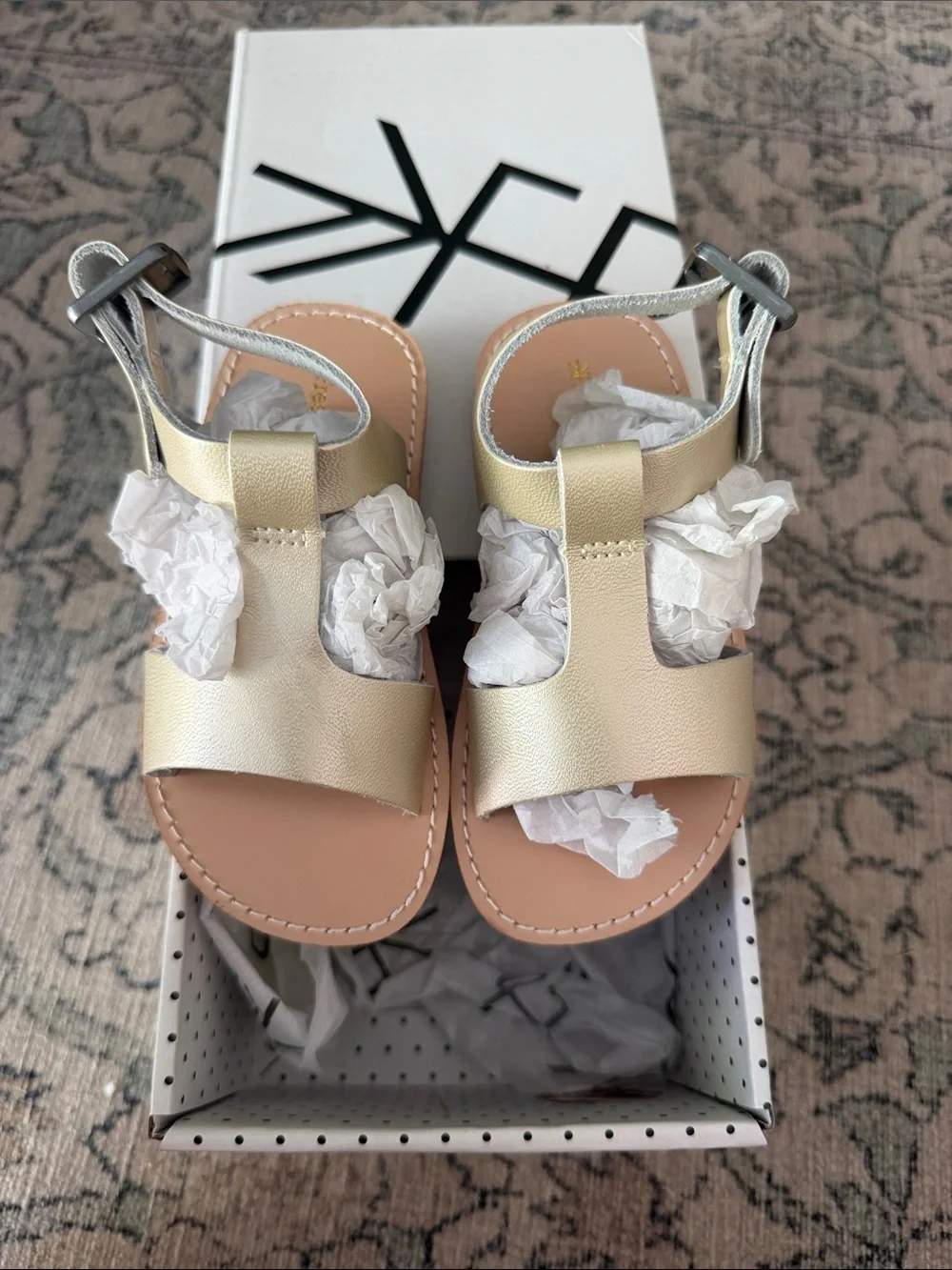 Freshly Picked Malibu II Sandal - Platinum baby/toddler size 5